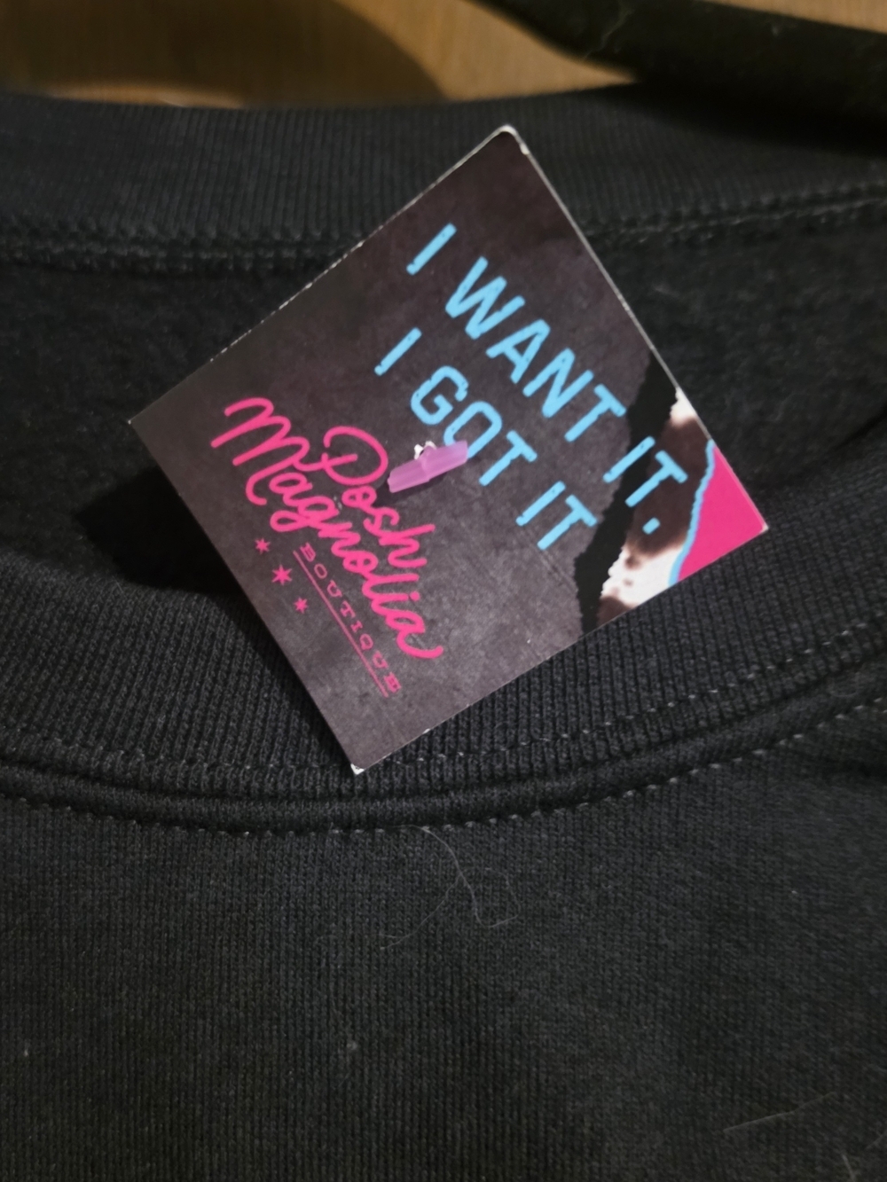NWTMagnolia Black Crewneck Sweatshirt with Orange "1692 They Missed One" Graphic - Picture 2 of 5